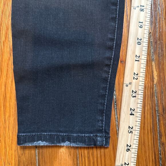 Current Elliott Skinny Jeans Distressed Ankle Black 28x26 - Picture 5 of 11